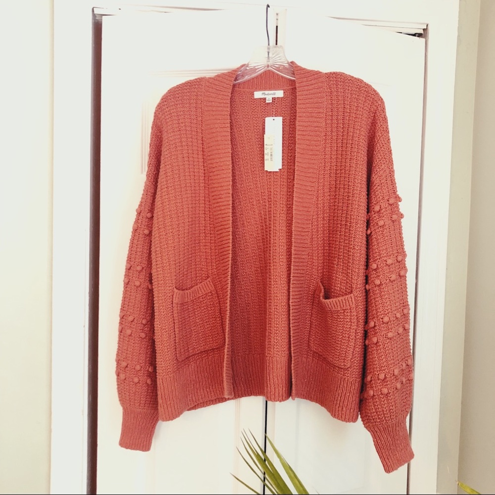 NWT Madewell bobble cardigan XS sweet dahlia
